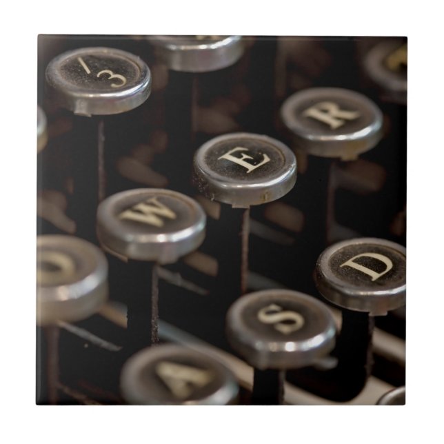 Azulejo De Cerámica Máquina de escribir (Frente)