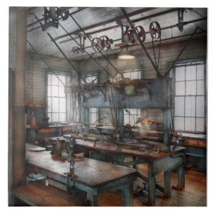 Azulejo De Cerámica Maquinista - Steampunk - La sala de artefactos