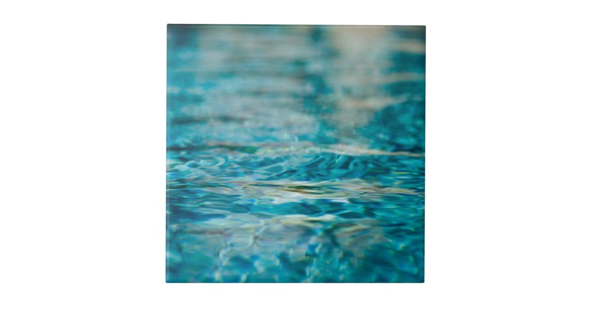 Azulejo De Cerámica Mar abstracto de la aguamarina de la turquesa del