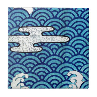Azulejo De Cerámica Mar y nubes japoneses