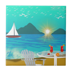 Azulejo De Cerámica Margaritaville