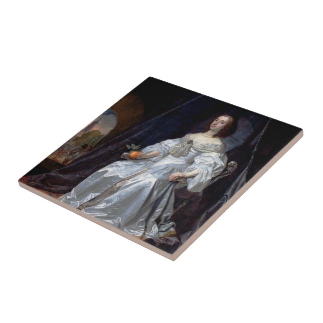 Azulejo De Cerámica María, Princesa de Naranja (Lado)