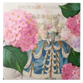 Azulejo De Cerámica Marie Antoinette Pink Hydrangea Cerámica Tile