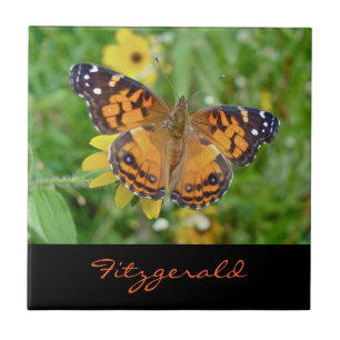 Azulejo De Cerámica Mariposa Americana - Vanessa virginiensis