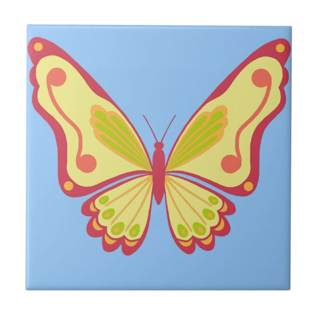 Azulejo De Cerámica Mariposa diurna (Frente)