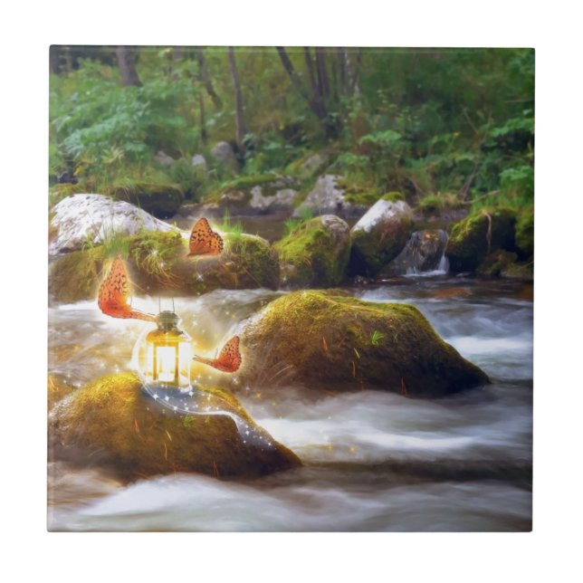 Azulejo De Cerámica Mariposas (Frente)