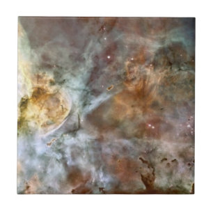 Azulejo De Cerámica Mármol en colores pastel en la nebulosa de Carina