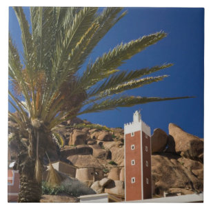 Azulejo De Cerámica MARRUECOS, Anti Atlas, Zona TAFRAOUTE: ADAI, rojo