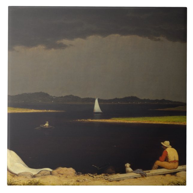 Azulejo De Cerámica Martin Johnson Heade - Acercándose a la tormenta e (Frente)