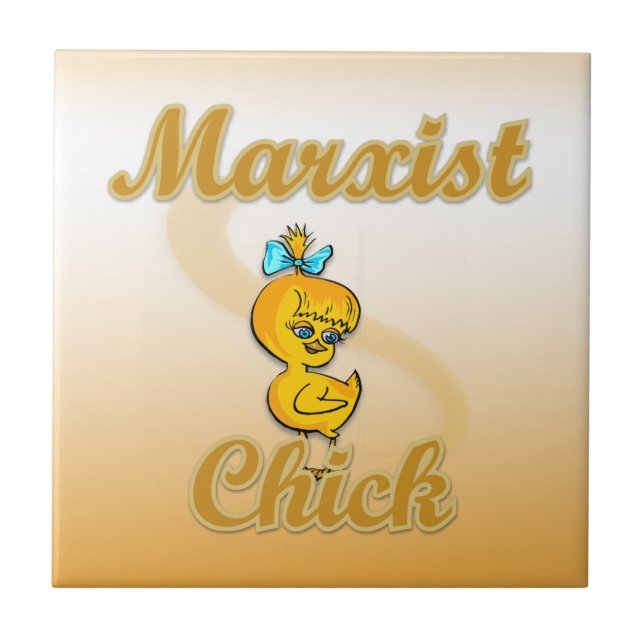 Azulejo De Cerámica Marxist Chick (Frente)
