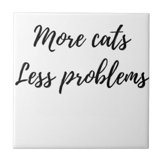 Azulejo De Cerámica Más gatos, menos problemas