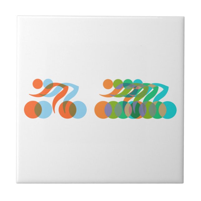 Azulejo De Cerámica Masa de ciclismo (Frente)