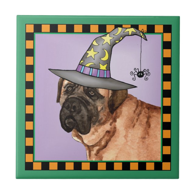Azulejo De Cerámica Mastiff Witch (Frente)