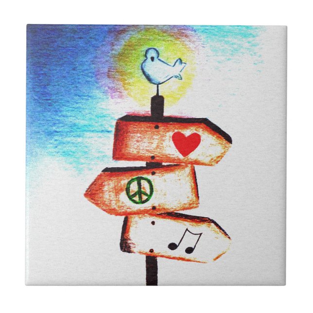 Azulejo De Cerámica Mástil de escudo (Frente)