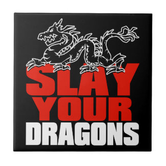 Azulejo De Cerámica MATE SUS DRAGONES, regalo para las fans de