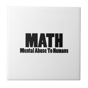 Azulejo De Cerámica Matemáticas. Abuso mental en seres humanos