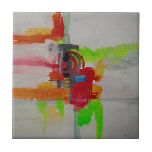 Azulejo De Cerámica Material gráfico abstracto original (Frente)