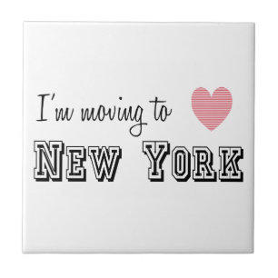Azulejo De Cerámica Me mudo a Nueva York