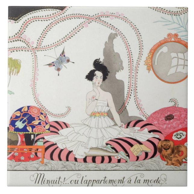 Azulejo De Cerámica ¡Medianoche! o el Apartment de moda, 1920 (poch (Frente)