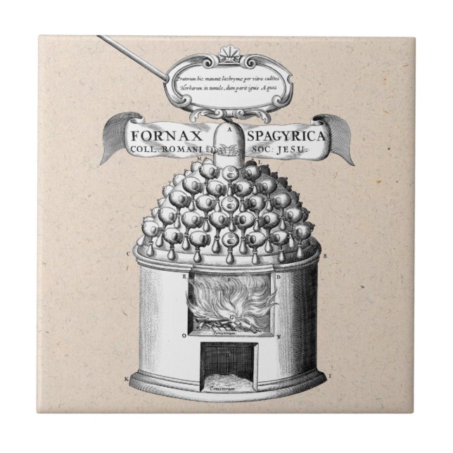Azulejo De Cerámica Medicina herbaria espagiria (Frente)