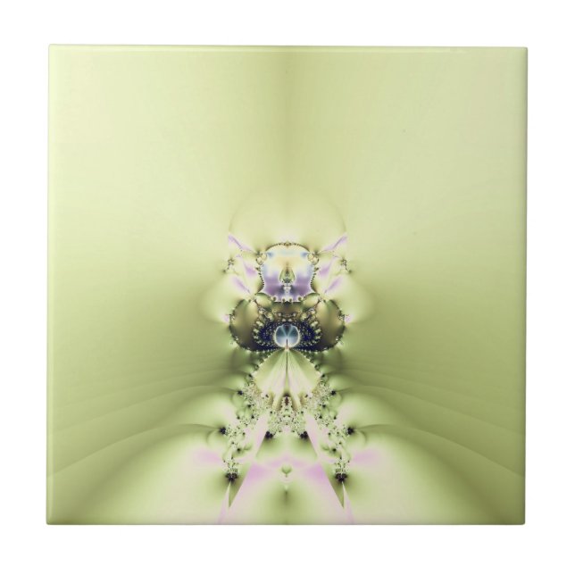 Azulejo De Cerámica Meditación verde (Frente)