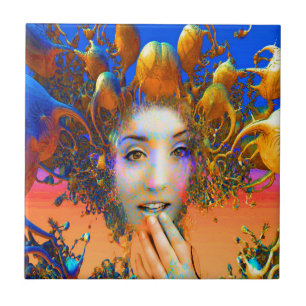 Azulejo De Cerámica Medusa Orgánico