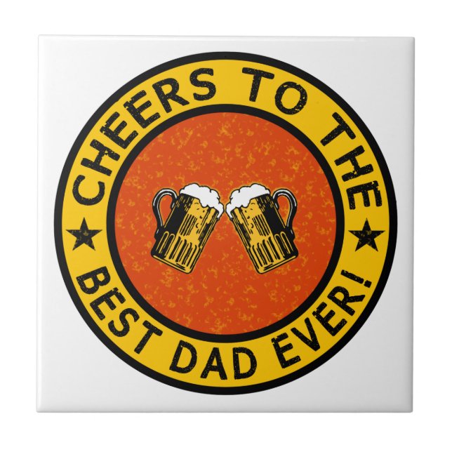 Azulejo De Cerámica MEJOR PAPÁ QUE NUNCA personalizado (Frente)