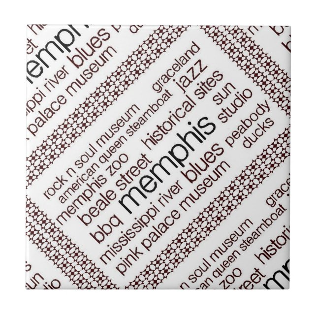 Azulejo De Cerámica Memphis en Brown (Frente)