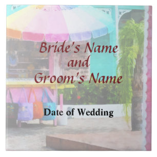 Azulejo De Cerámica Mercado Port Lucaya Bahamas Productos de Boda