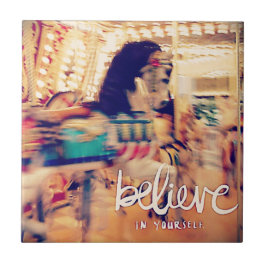 Azulejo De Cerámica Merry Horse Believe