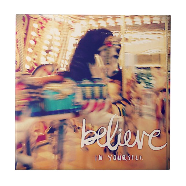 Azulejo De Cerámica Merry Horse Believe (Frente)