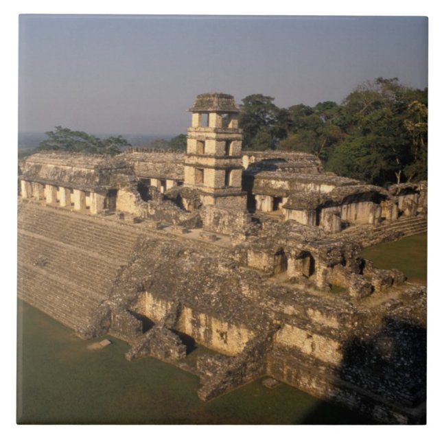 Azulejo De Cerámica México, provincia de Chiapas, Palenque, El Palacio (Frente)