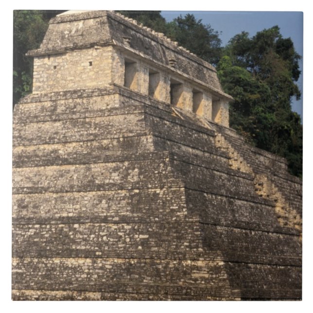 Azulejo De Cerámica México, provincia de Chiapas, Palenque. Templo de  (Frente)