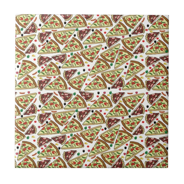Azulejo De Cerámica Mezcla de la pizza (Frente)