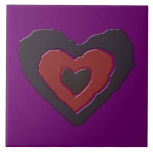 Azulejo De Cerámica Mezcla gótica Amor Tile Corazón