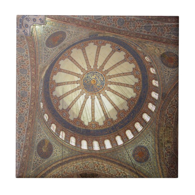 Azulejo De Cerámica Mezquita Azul Interior Estambul, Turquía (Frente)