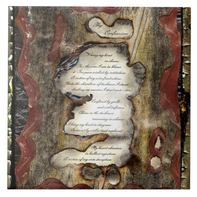 Azulejo De Cerámica Mi confesión (Frente)