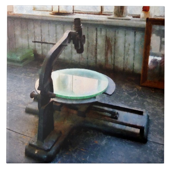 Azulejo De Cerámica Microscopio Antiguo (Frente)