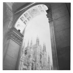 Azulejo De Cerámica Milán Italia, Galería Vista del Duomo