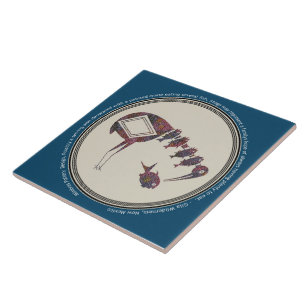 Azulejo De Cerámica Mimbres Diseño de cerámica Crane Comer Pescado