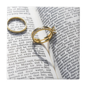 Azulejo De Cerámica Ministerio de la Biblia boda Cristiana