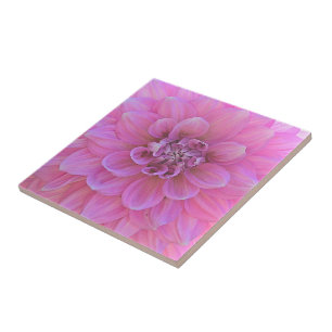 AZULEJO DE CERÁMICA "MIRANDO PROFUNDAMENTE EN LA DAHLIA ROSA" BALA CER