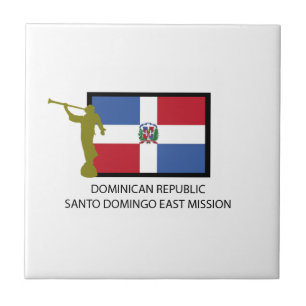AZULEJO DE CERÁMICA MISIÓN DEL ESTE LDS DE SANTO DOMINGO DE LA