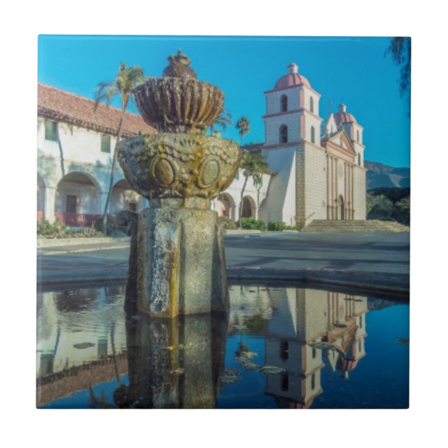 Azulejo De Cerámica Misión Santa Bárbara (Frente)