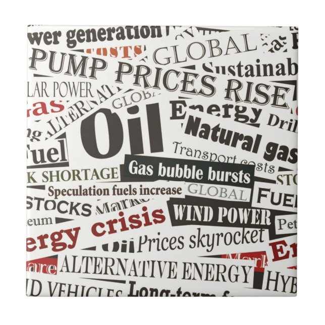 Azulejo De Cerámica Moda del periódico (Frente)