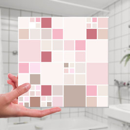 Azulejo De Cerámica Moda Peach Rubor Tile rosado Beige Baño