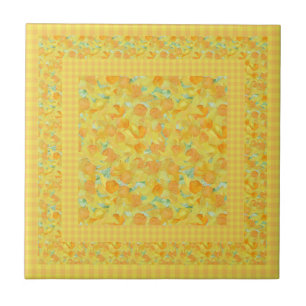 Azulejo De Cerámica Moda Tile cerámico, Golden Daffodils, Check Gingha