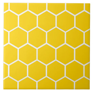 Azulejo De Cerámica Modelo amarillo del panal