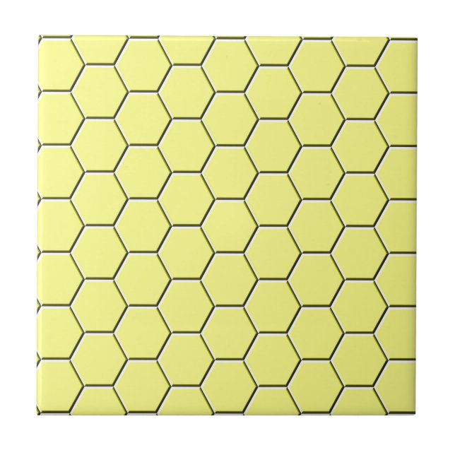 Azulejo De Cerámica Modelo amarillo del panal (Frente)