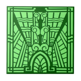 Azulejo De Cerámica Modelo arquitectónico de Deco, verde de jade
